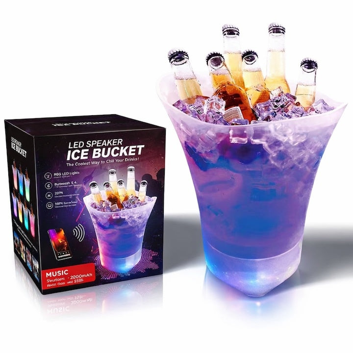 Frapieră Inteligentă cu Boxă Bluetooth & LED-uri RGB — Distracție Garantată! 🍹🎶