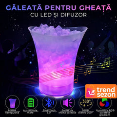 Frapieră Inteligentă cu Boxă Bluetooth & LED-uri RGB — Distracție Garantată! 🍹🎶