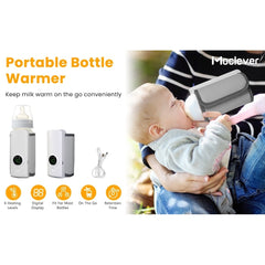 Încălzitor Portabil pentru Biberoane cu 6 Niveluri de Temperatura — Perfect pentru Călătorii 🚼💖