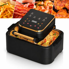 Friteuză Digitală cu Aer Cald 3 în 1 12L — Gătește Sănătos Fără Ulei 🍟✨