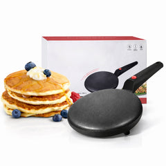 Tigaie Electrică pentru Clătite 600W cu Termostat Automat — Fără Ulei 🥞✨