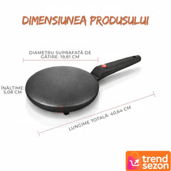Tigaie Electrică pentru Clătite 600W cu Termostat Automat — Fără Ulei 🥞✨