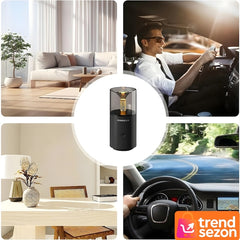 Umidificator Aromaterapie Portabil cu Efect Flacără 250 ml — Relaxare Instantanee 🕯️💧