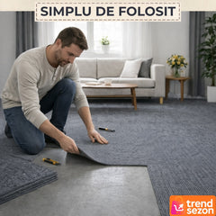 Mocheta Autoadezivă 60x60 cm Gri Modern — Confort pe Scări și în Cameră 🏡✨
