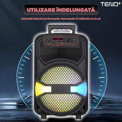 Boxă Portabilă cu Microfon și Telecomandă — Muzică și Distracție Instantanee! 🎤🎶