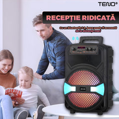 Boxă Portabilă cu Microfon și Telecomandă — Muzică și Distracție Instantanee! 🎤🎶