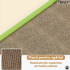 Ansamblu de Joacă pentru Pisici Forma L din Carton Zgariat — Distracție Garantată! 🐾🎉