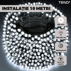 Instalație de Crăciun cu LED-uri 10 m - 8 Jocuri de Lumini Magice ✨🎄