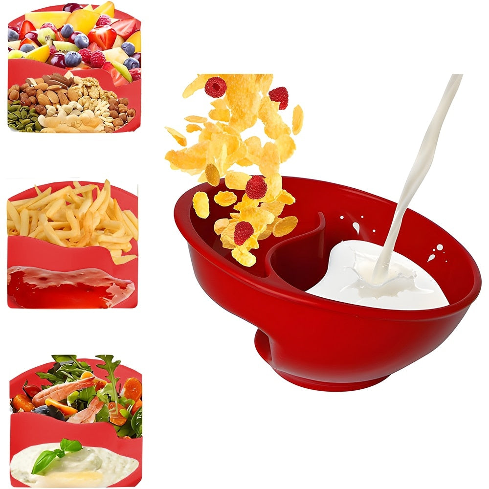 Bol Cereale 3 în 1 cu Separator — Perfect pentru Mic Dejun 🍓🥣
