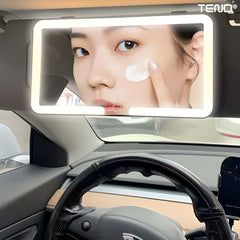 Oglindă Cosmetica Compactă cu Iluminare LED — Makeup Perfect în Mașină ✨💄
