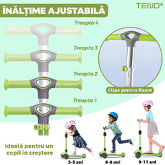 Trotinetă pentru Copii cu Roți Led Colorate, 3 Roți, Ajustabilă — Distracție și Siguranță! 🎉🛴