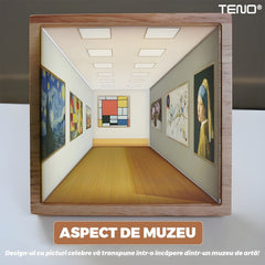 Tablou Iluzie 3D cu Iluminare LED — Eleganță în Design 📏✨