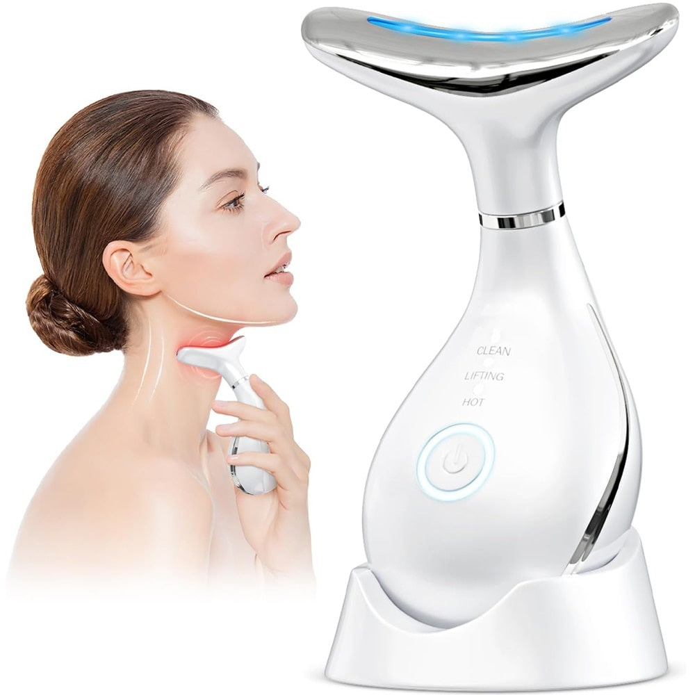Dispozitiv Anti-Rid pentru Față și Gât cu Incalzire - Lifting Instant! ✨💆♀️