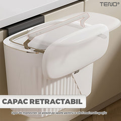 Coș de Gunoi Modern cu Două Moduri de Deschidere — 7 L Alb 🗑️✨