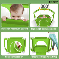 Tarc de Joacă pentru Copii cu Ușă cu Fermoar — Siguranță și Distracție! 🎉🧸