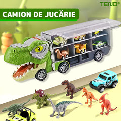 Set Camion T-Rex cu Vehicule Miniatură — Distracție Garantată! 🚛🦖