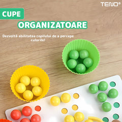 Jucărie Educațională Montessori din Lemn Colorat — Învățare Distractivă a Matematicii 🎉📚