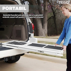 Raft Pliabil Metalic pe Roți Alb 119x40x160 cm — Organizare Flexibilă! 🏠✨