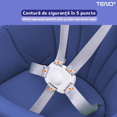 Scaun de Masă 3 în 1 pentru Bebe cu Centură de Siguranță — Confort și Siguranță! 🍼✨