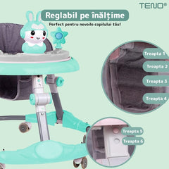 Premergător Multifuncțional cu Muzică și Jucării — Distracție și Siguranță! 🐰🎶