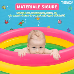 Piscină Gonflabilă Multicoloră pentru Copii 90x23 cm — Distracție și Siguranță 🏖️🌈