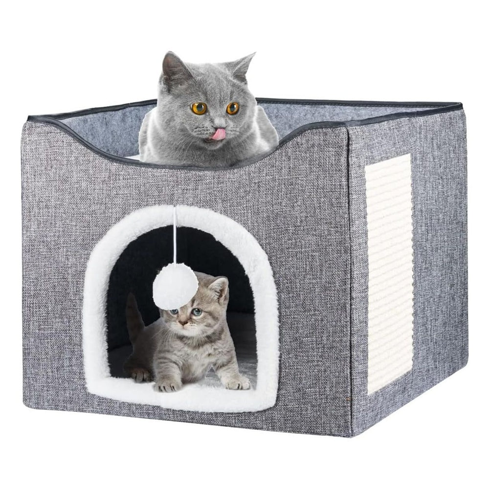 Culcuș Pliabil pentru Pisici cu Antialunecare — Confort și Distracție 🐾🏡