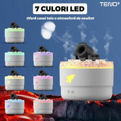 Difuzor Aromaterapie cu Control Tactil și 7 Culori LED — Umidificare Silențioasă 🌈💧