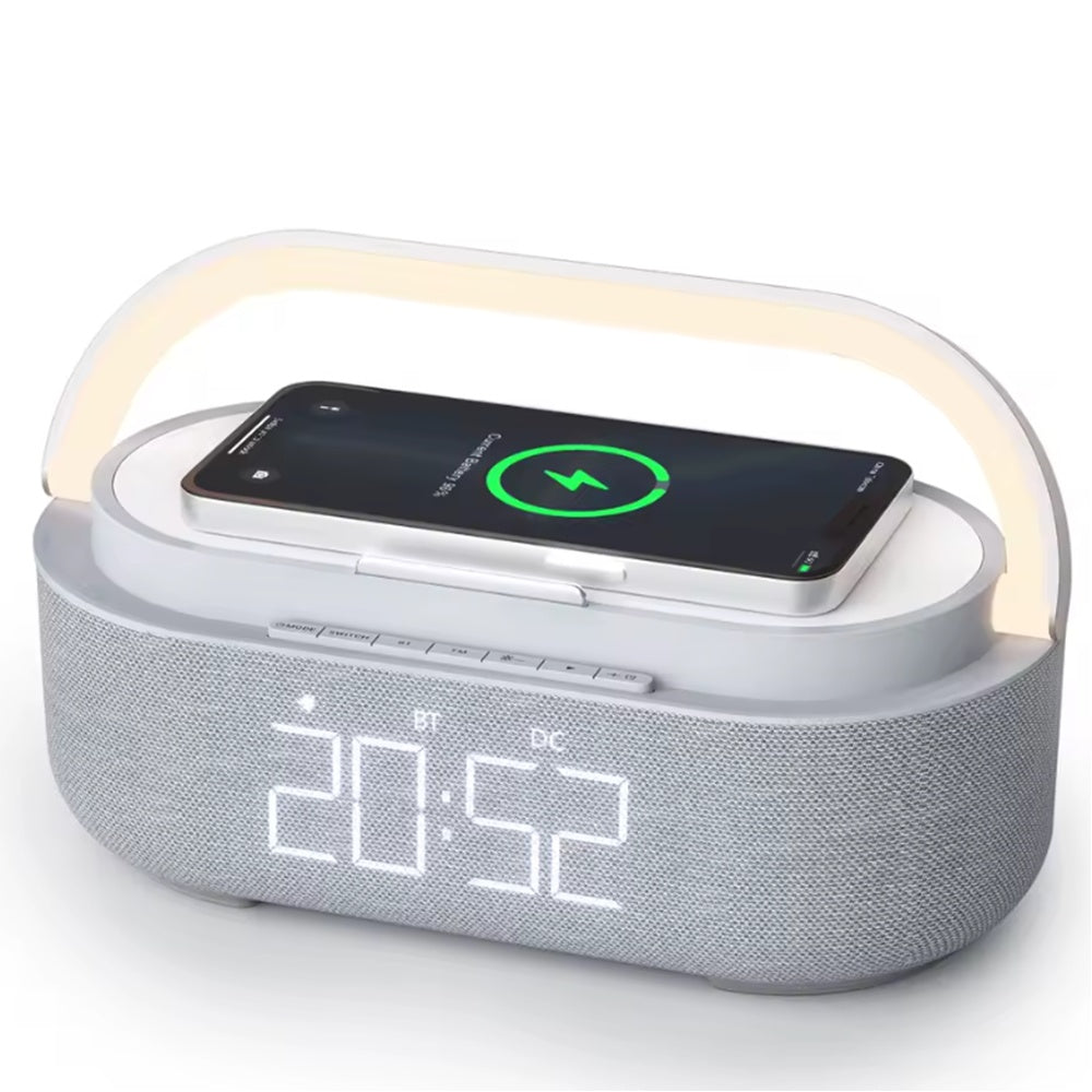 Boxă Portabilă 3 în 1 cu Încărcare Wireless și Iluminare Ambientala — Sunet Clar și Stil Elegant 🎶✨