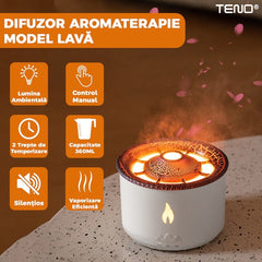 Difuzor Aromaterapie Elegant cu LED în 2 Culori — Relaxare și Umidificare 🌿💡