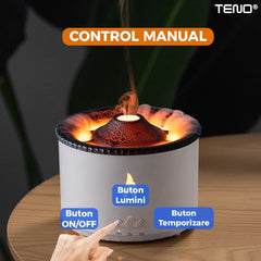 Difuzor Aromaterapie Elegant cu LED în 2 Culori — Relaxare și Umidificare 🌿💡