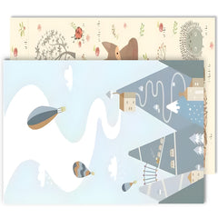 Covor de Joacă Pliabil cu Design Munti și Pădure — Distracție și Siguranță pentru Copii 🌟🧸