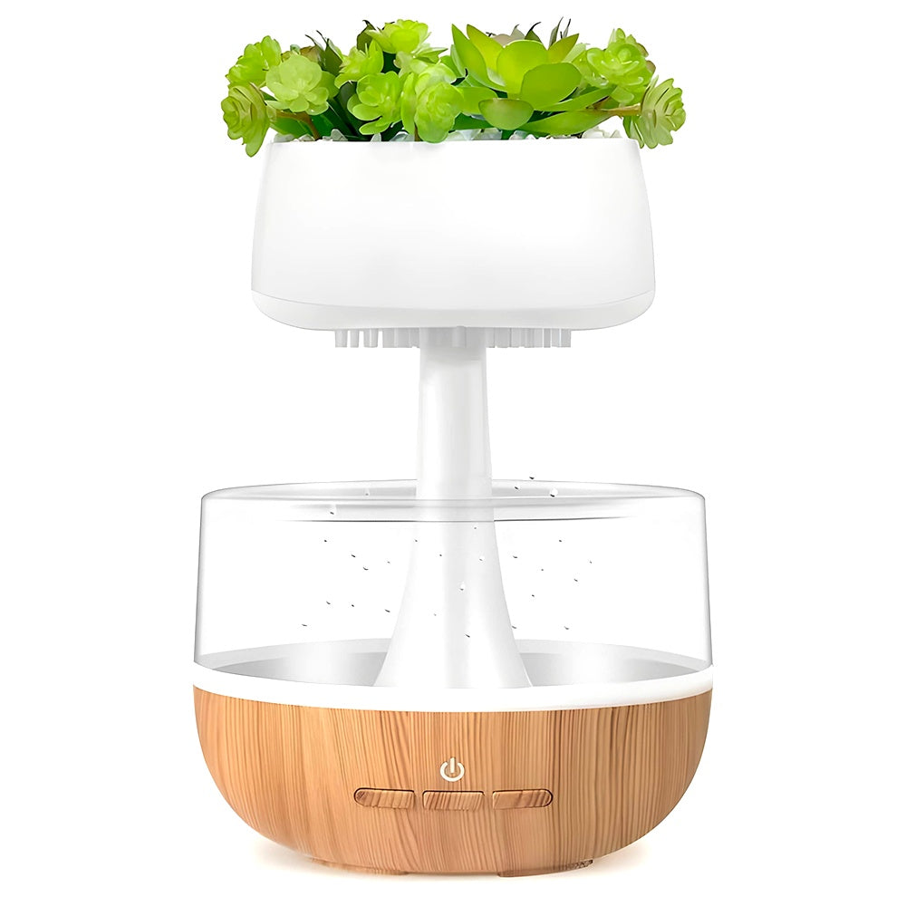 Difuzor Aromaterapie cu Plante Decorativa & Efect de Picuri — Relaxare Totală! 🌿✨