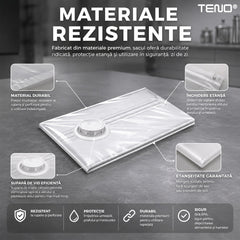 Sac de Vidat Reutilizabil 50 x 70 cm — Protecție Waterproof și Spațiu Maxim ⚡️