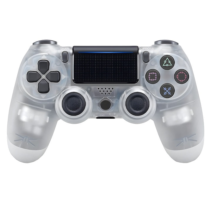 Controller Wireless Transparent pentru PS4 — Joystick-uri Precise și Vibrații Tărie 🎮✨