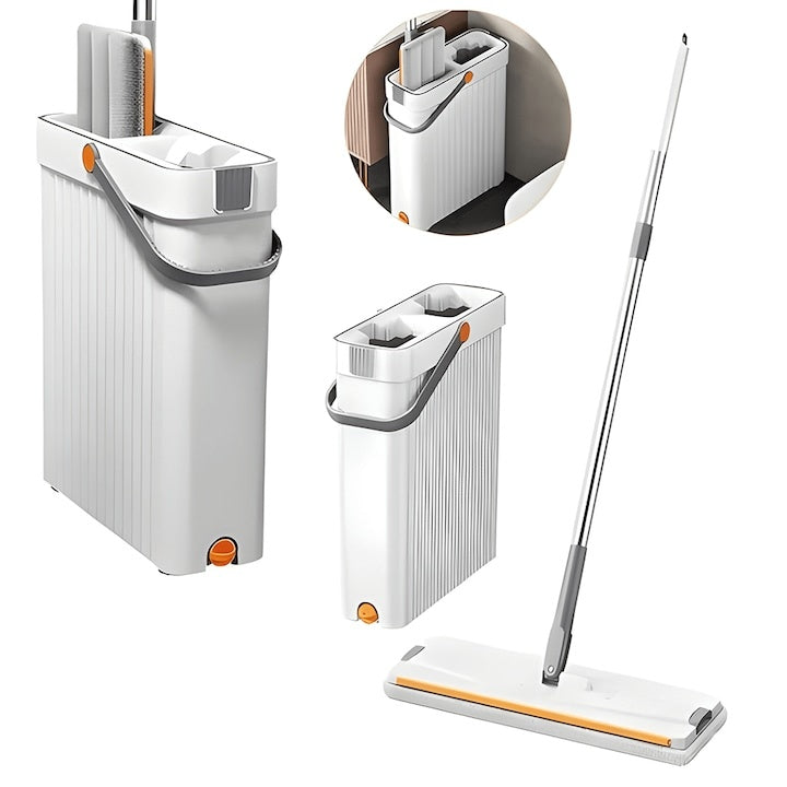 Set Mop și Galeată Modernă cu Inox — Curățenie Ușoară și Rapidă 🧼✨