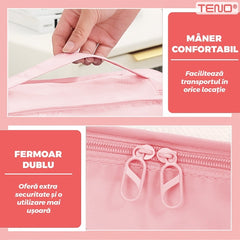 Set 6 Organizatoare de Bagaj Roz cu Fermeture Dublă — Călătorii Ordinate 🌟✈️
