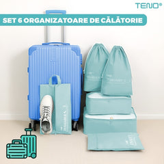 Set 6 Organizatoare Bagaj pentru Călătorie — Ordine Perfectă în Valiză ✈️💼
