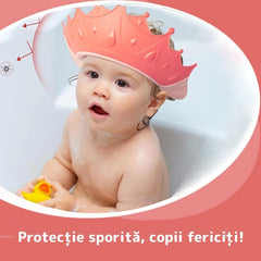 Palarie de Baie Regală pentru Copii — Protecție Maximă împotriva Șamponului 👑💦