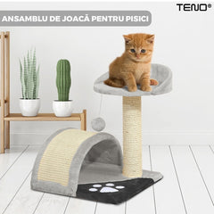 Ansamblu de Joacă Pisici cu Loc de Relaxare 42cm — Confort și Distracție! 🐾✨