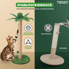 Ansamblu de Joacă pentru Pisici Palmier Verde — Distracție Premium 🐾🌴