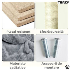 Ansamblu de Joacă pentru Pisici cu Multiplă Distracție — Stabil și Confortabil 🐾✨