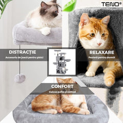Ansamblu de Joacă pentru Pisici cu Multiplă Distracție — Stabil și Confortabil 🐾✨