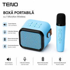 Boxă Portabilă RBG cu Microfon Wireless — Distracție Mobilă! 🎤🔊