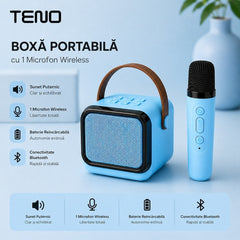 Boxă Portabilă RBG cu Microfon Wireless — Distracție Mobilă! 🎤🔊