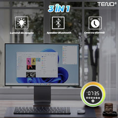 Ceas deșteptător Multifuncțional cu Bluetooth și RGB - Trezire Relaxantă 🌈⏰