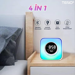 Ceas Alarmă Multifuncțional RGB cu Bluetooth — Te Bucrează În Fiecare Dimineață! ⏰🎶