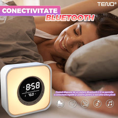 Ceas Alarmă Multifuncțional RGB cu Bluetooth — Te Bucrează În Fiecare Dimineață! ⏰🎶
