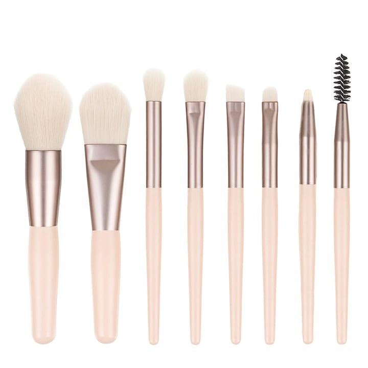 Set 8 Pensule Mini pentru Machiaj Profesional — Eleganță și Precizie ✨💄