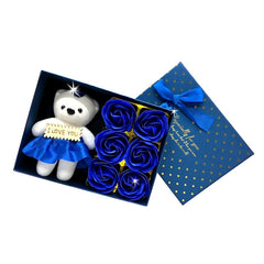 Ursulet cu Trandafiri din Săpun Royal Blue — Cadoul Ideal pentru Dragoste 💖🎁