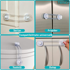 Set 7 x Sisteme Siguranță Uși pentru Copii — Protecție Maximă 🚪👶